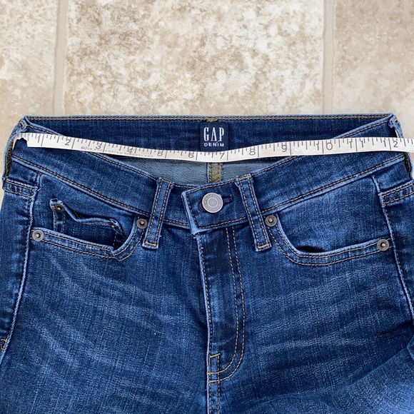 GAP Regular Mid Rise Classic Straight Leg Dark Denim Jeans Sz 24 - Picture 7 of 8